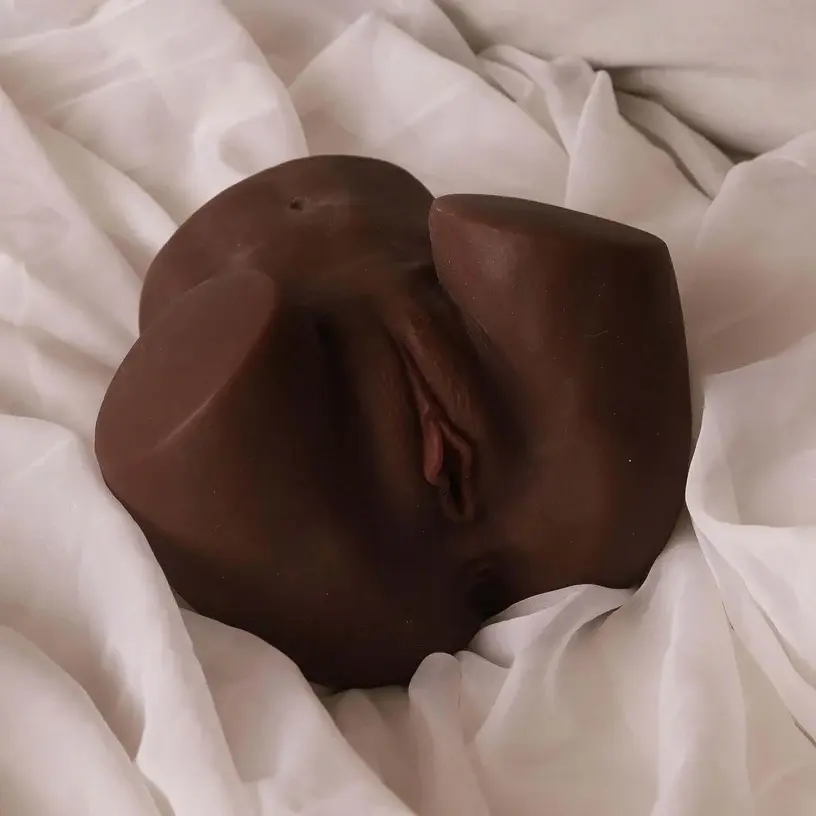 Thumbnail: 5.7lbs I Naomi Realistic Chocolate Half Torso Sex Doll – Includes FREE VELĀRE Sc