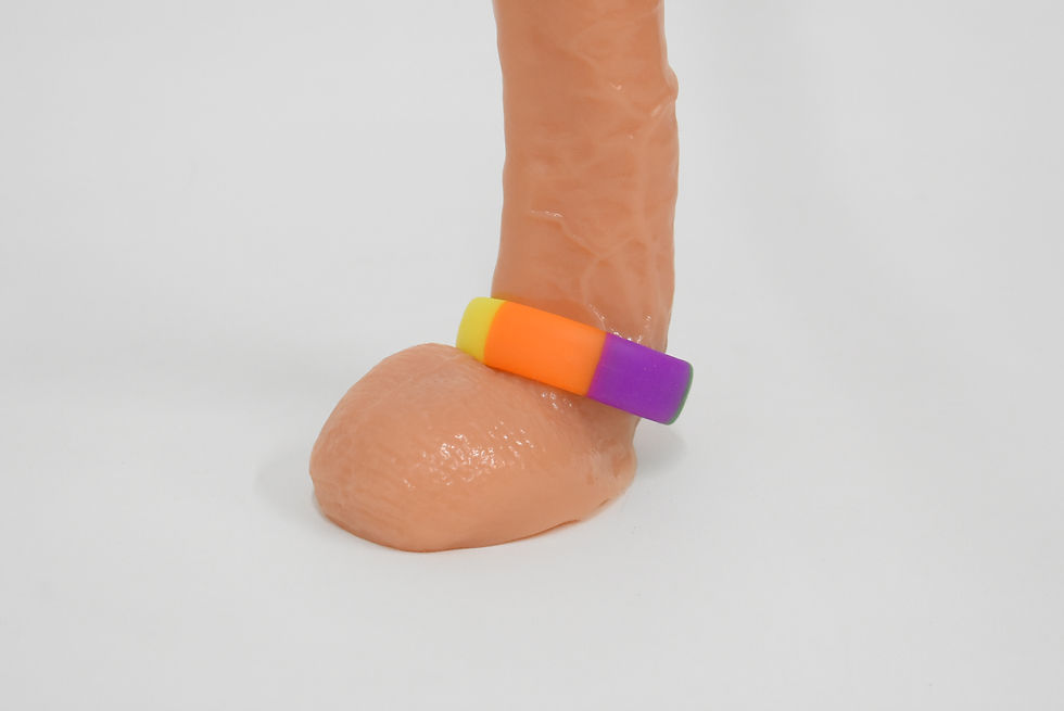 Thumbnail: The 9's Pride 365 Silicone Cock Ring Rainbow