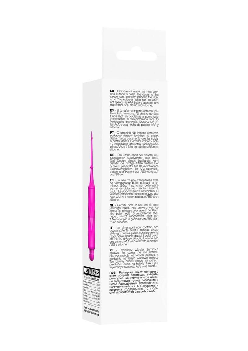 Thumbnail: Luminous Circle Bullet Vibrator with Silicone Sleeve Fuchsia