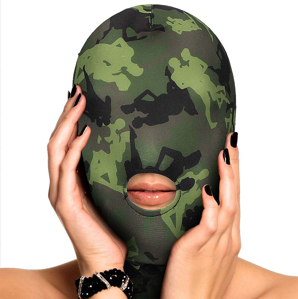 Thumbnail: Shots Toys Ouch! Army Themed Mask with Mouth Opening