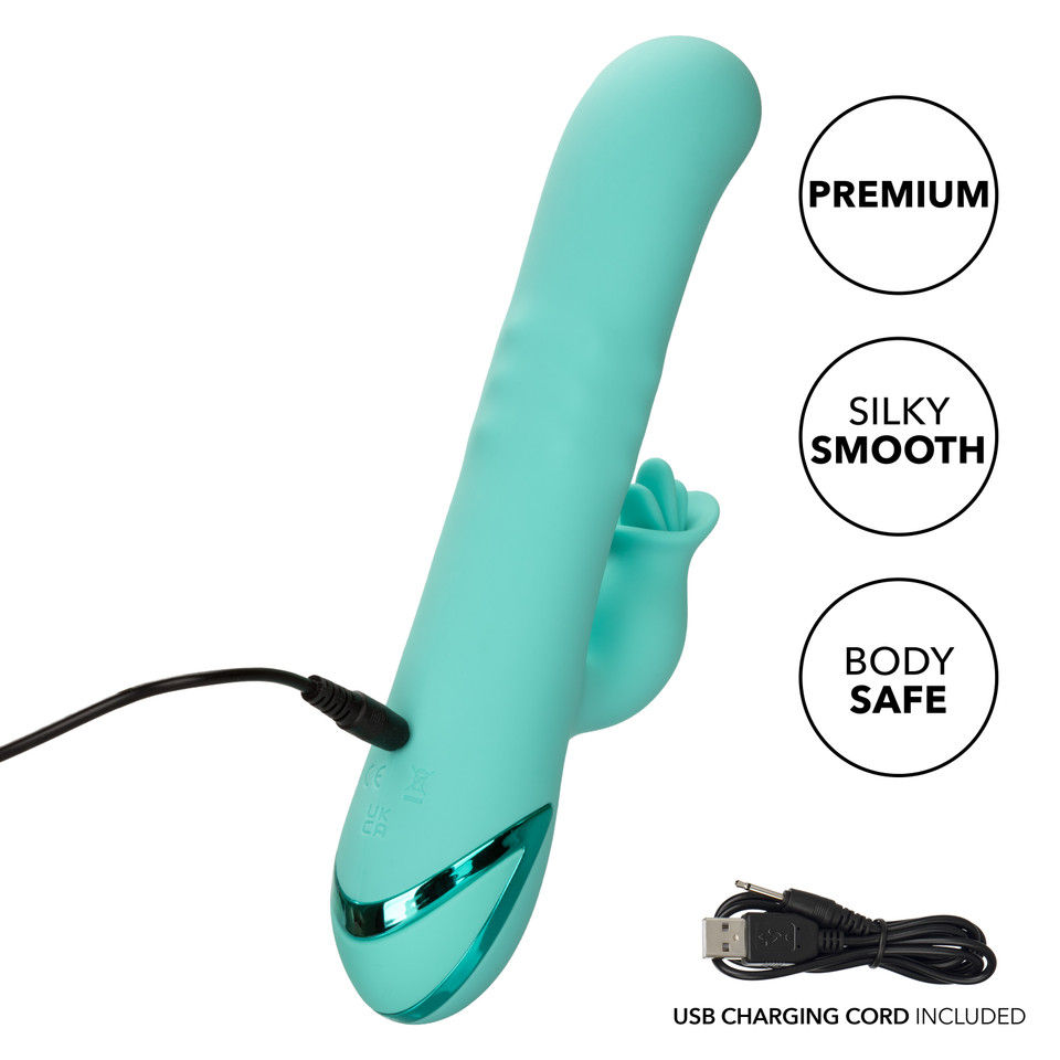 Thumbnail: California Dreaming Bel Air Bombshell Rechargeable Silicone Vibrator with Clitoral Stimulator