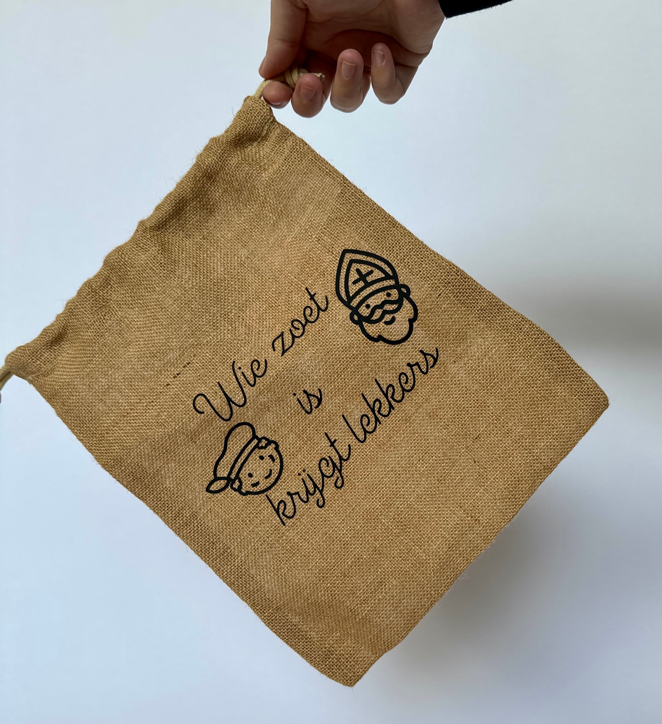 Jute pepernotenzakje voor Sinterklaas