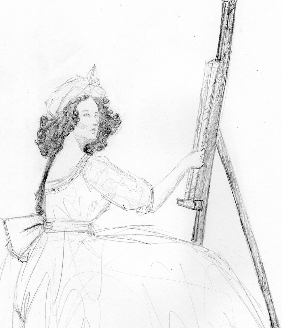 Seated Artist.