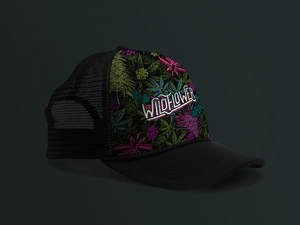 Wildflower Black Truck Cap