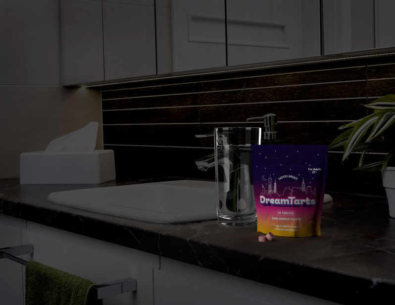 DreamTarts 30-count Bathroom Counter Lifestyle Image