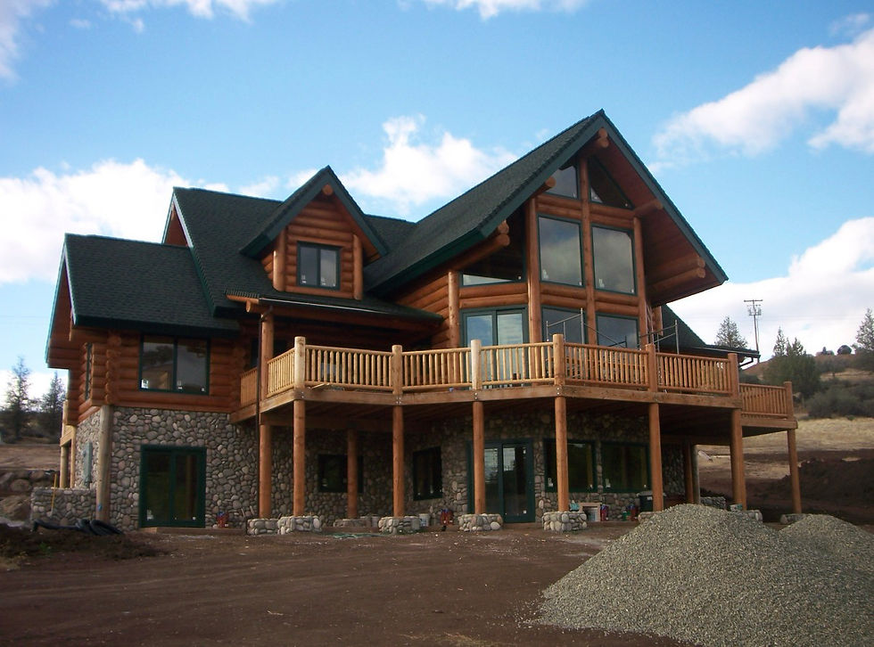 Custom built from the ground up log home