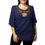 Thumbnail: CASUAL PLUS SIZE FLOWER EMBROIDERED SPLICED WOMEN BLOUSE