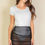 Thumbnail: The Alluring Black Ruched Mesh Mini Skirt