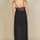 Thumbnail: Plunge Neck Split Thigh Mesh Maxi Dress – Black