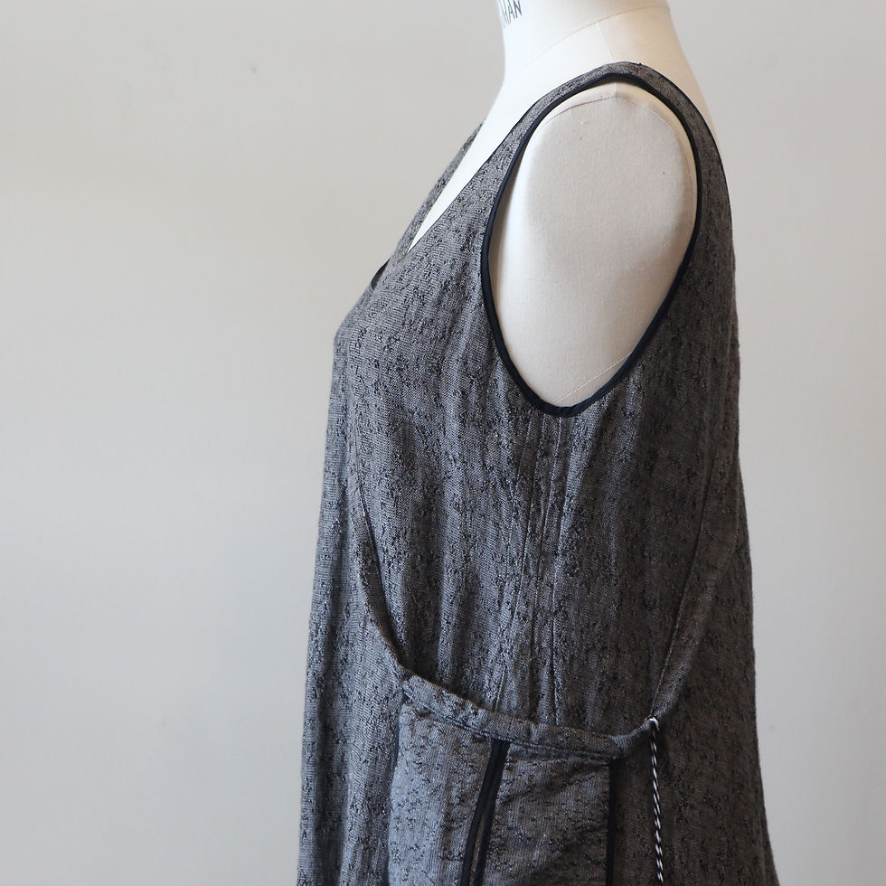Thumbnail: P.R Patterson Static Pintuck Dress with Pocket Bag