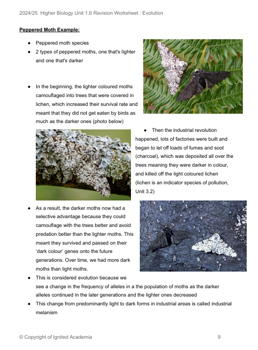 Thumbnail: Higher Biology Unit 2 Digital Revision Worksheets 150+ Pages