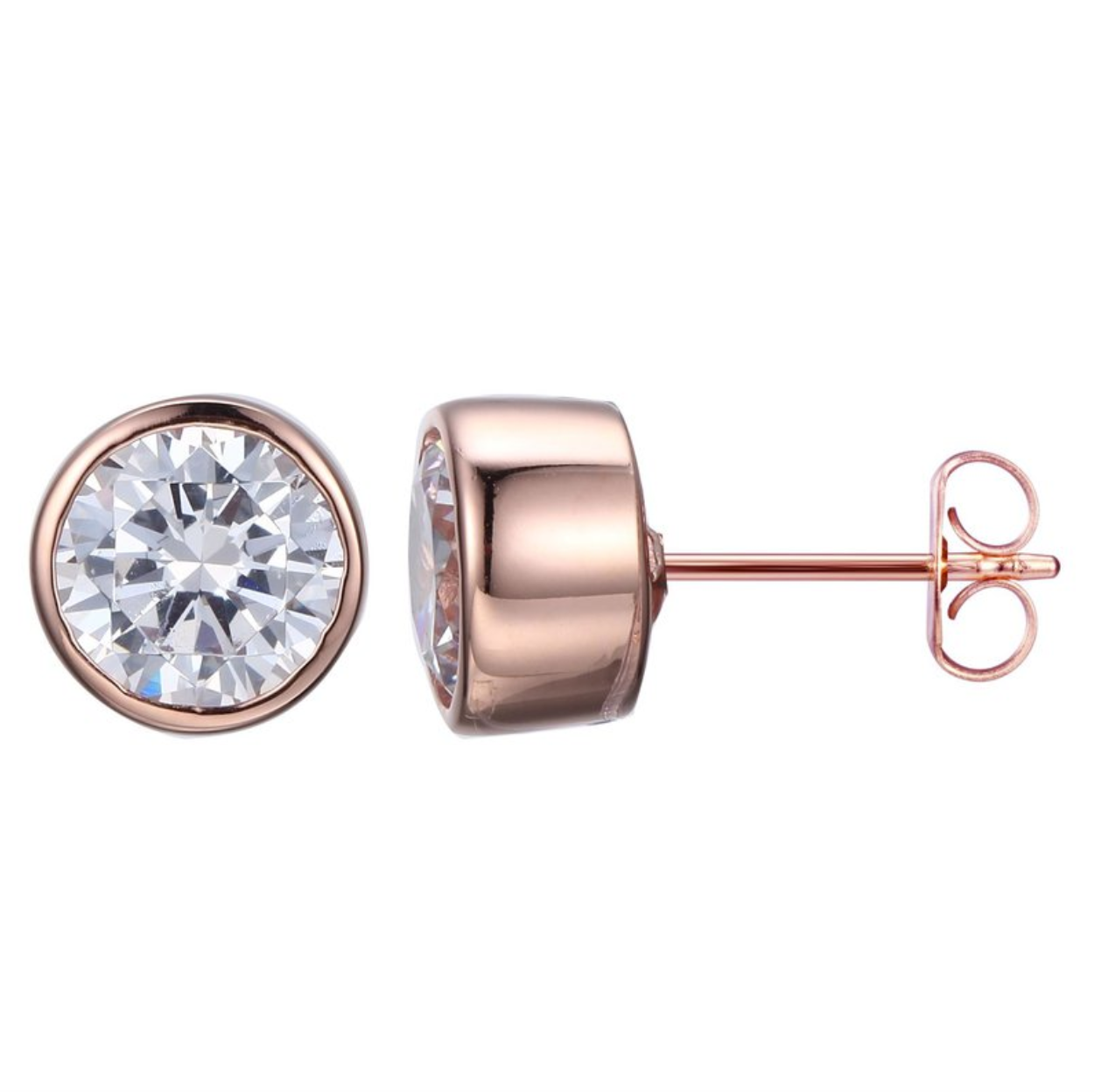 REIGN Rose Gold CZ Earrings