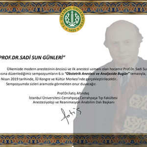 Prof. Dr. Sadi Sun Günleri anestezide malpraktis 