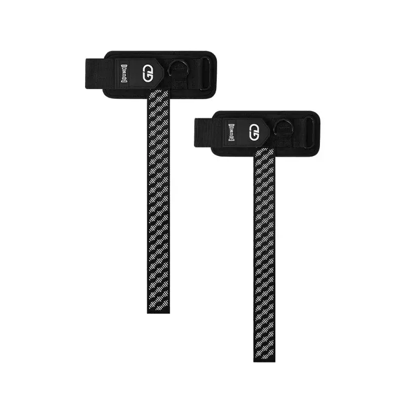 Thumbnail: Pair of black nylon weightlifting wrist straps