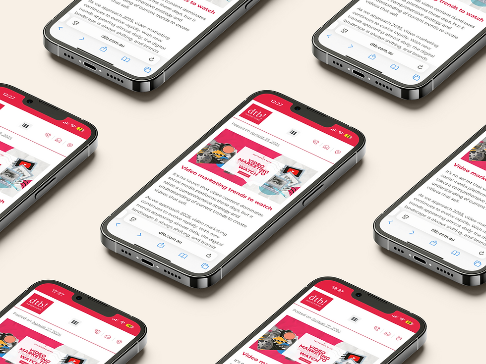 Mock up of iPhones with dtb! blog post