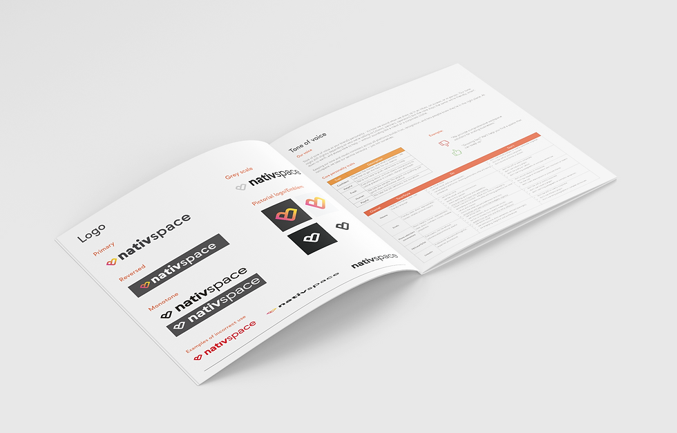 Mock ups of the nativspace styleguide