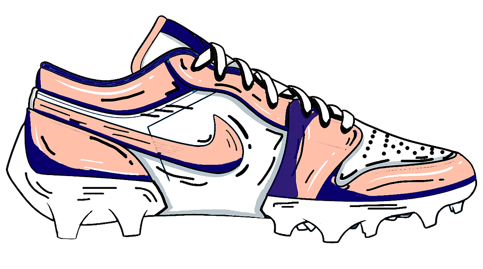 Thumbnail: Cartoon Jordan 1 Football Cleats (more colors)