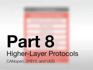 Part 8: Higher-Layer Protocols: CANopen, J1939, and UDS
