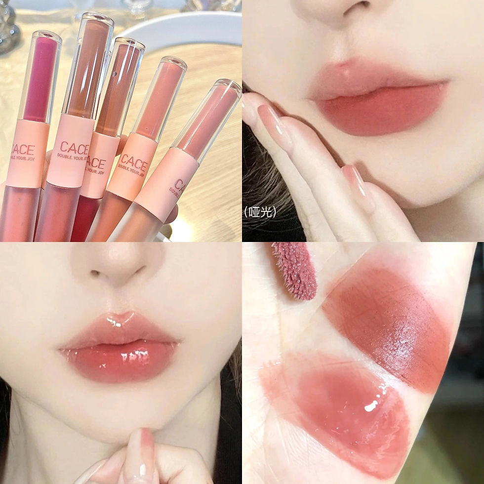 Thumbnail: CACE Double Head Lip Gloss Sexy Red Lip Makeup Lip Mud Mirror Water Gloss Lip Gl