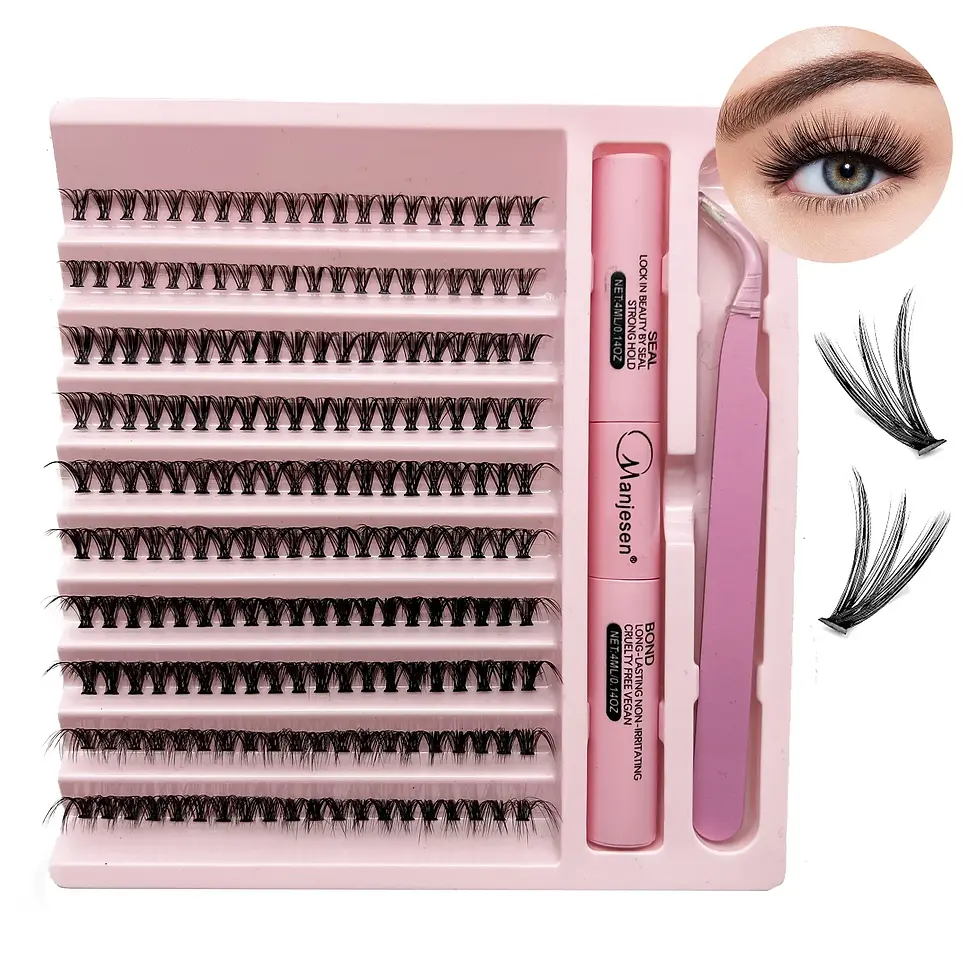 Thumbnail: DIY Lashes Extension Kit Eyelashes 200 PCS Clusters Lash Bond and Seal Makeup To