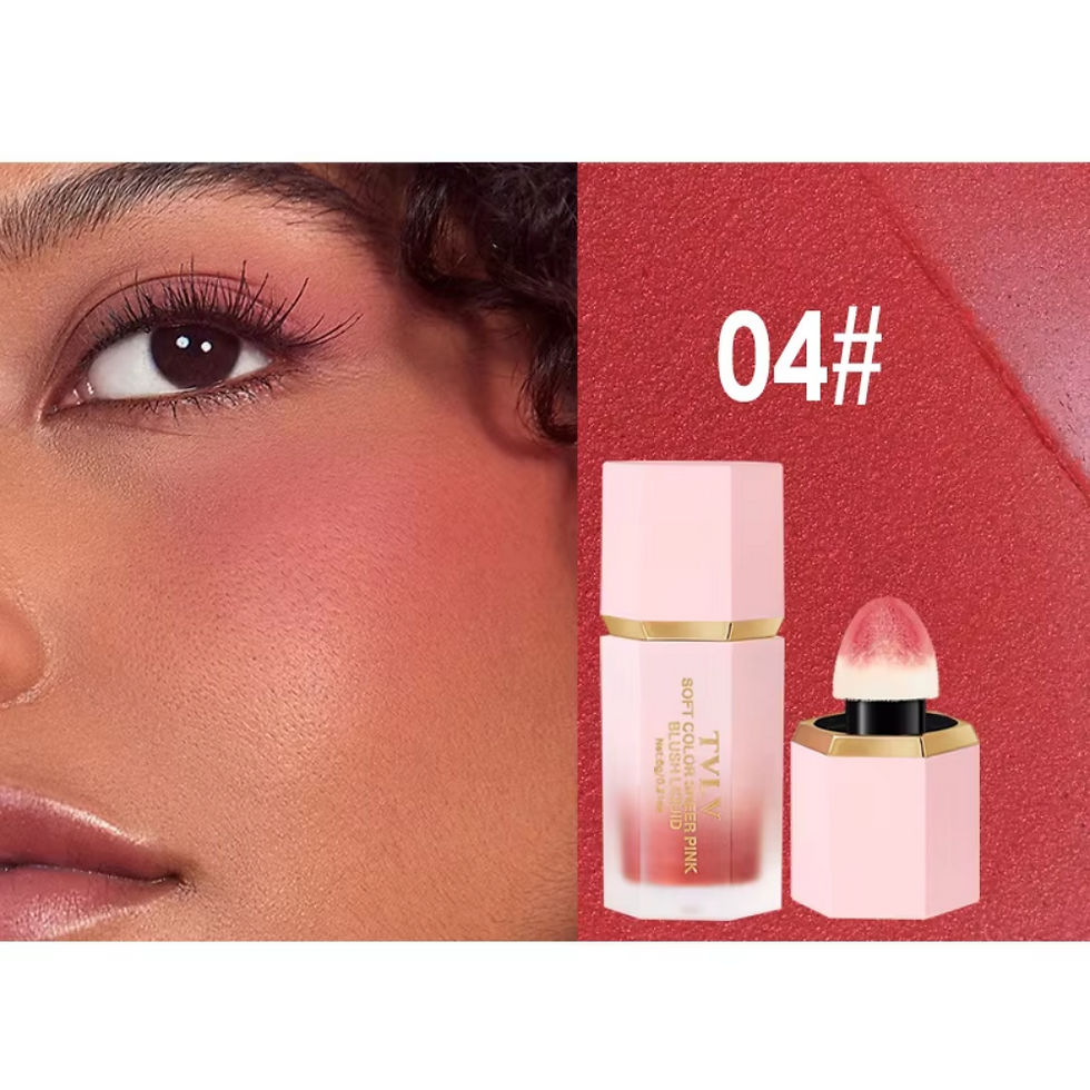 Thumbnail: TVLV Velvet Liquid Blush Matte Sponge Head Blusher Natural Lasting Brighten faci