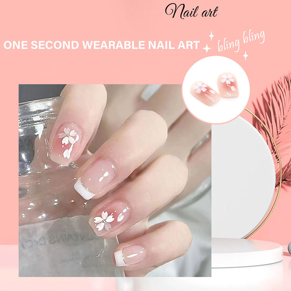 Thumbnail: 24pcs Blush Pink Press On Nails White French Style Short Square False Nail Tips 
