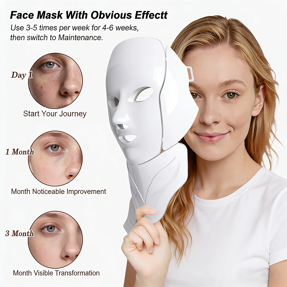 Thumbnail: Seven-Color LED Facial Neck Mask Phototherapy Skincare Device for Tightening Ski