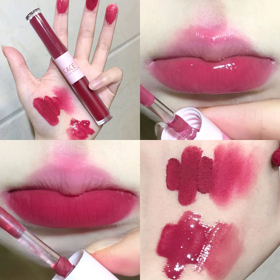 Thumbnail: CACE Double Head Lip Gloss Sexy Red Lip Makeup Lip Mud Mirror Water Gloss Lip Gl