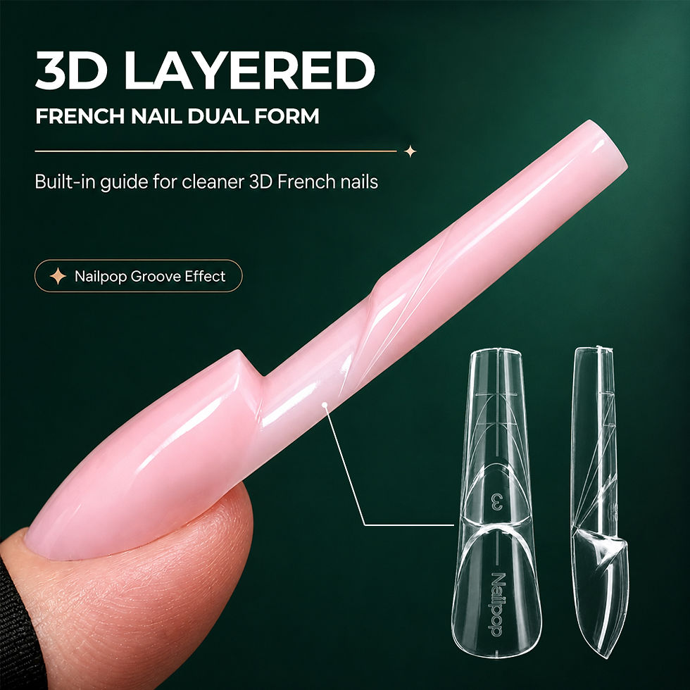 Thumbnail: Nailpop 3D Nail Dual Forms Professional Nail Mold Extension Nail Molds Create Fr