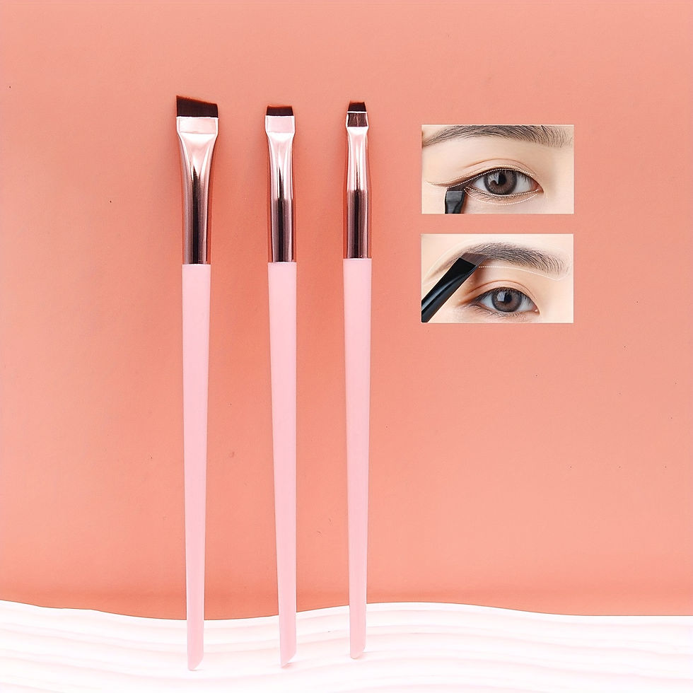 Thumbnail: 3pcs Makeup Brush Set,Blade eyeliner brush fine oblique head eyebrow brush outli