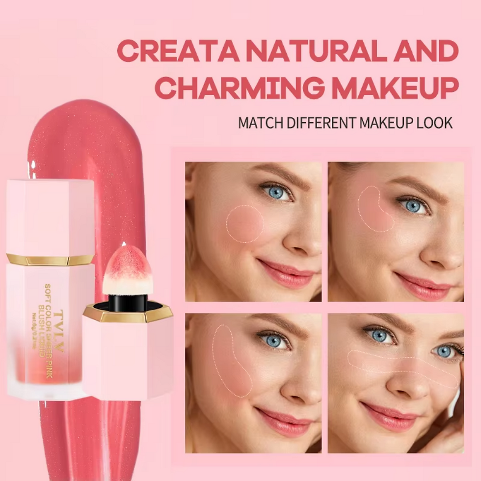 Thumbnail: TVLV Velvet Liquid Blush Matte Sponge Head Blusher Natural Lasting Brighten faci