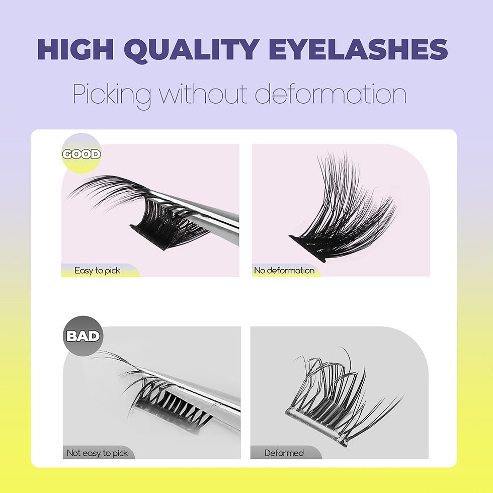 Thumbnail: GROINNEYA Lashes Clusters Cat Eyelashes Wispy Individual Lashes Extensions Volum