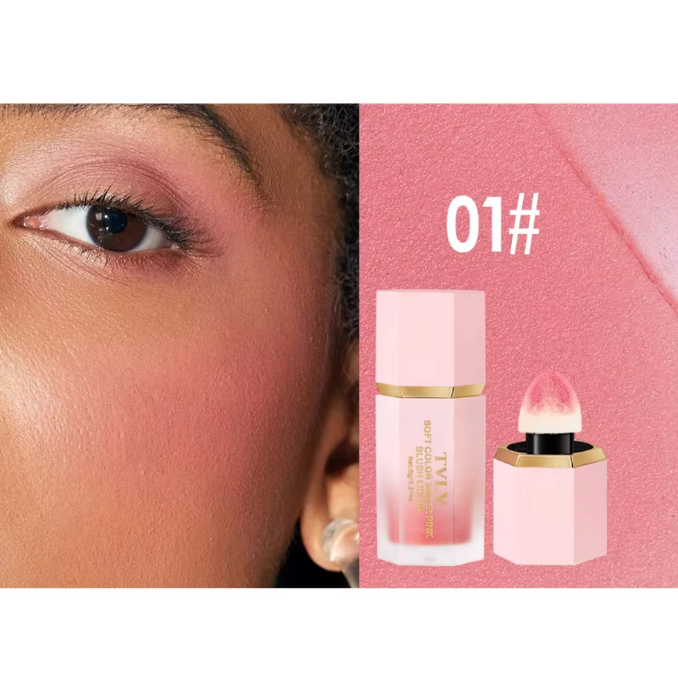 Thumbnail: TVLV Velvet Liquid Blush Matte Sponge Head Blusher Natural Lasting Brighten faci
