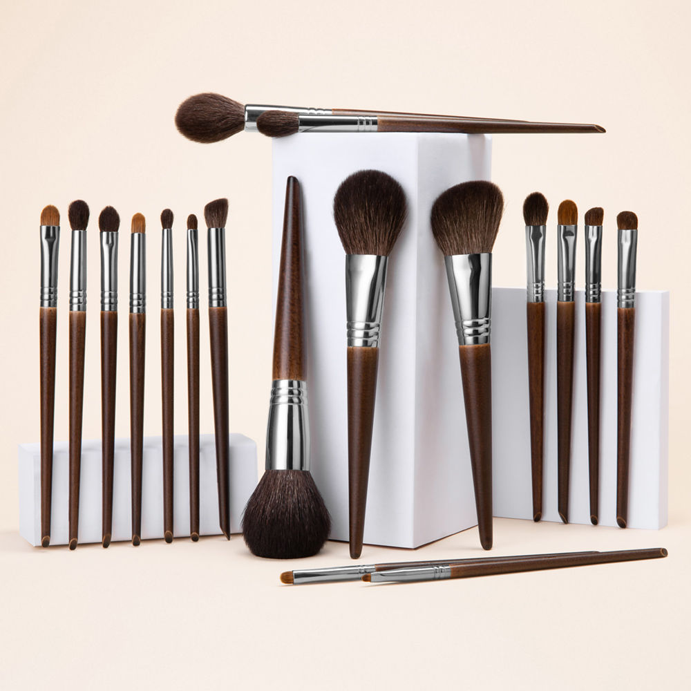 OVW Natural Goat Hair Makeup Brushes Set Professional Kit brocha maquillaje pedz