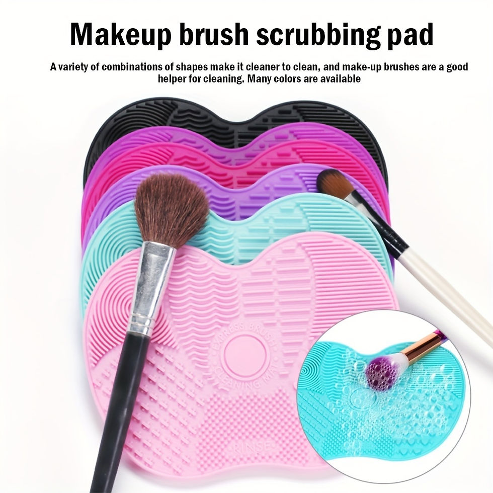 Thumbnail: 1Pc Silicone Apple-Shaped Makeup Brush Cleaner Pad With Suction Cup For Effectiv