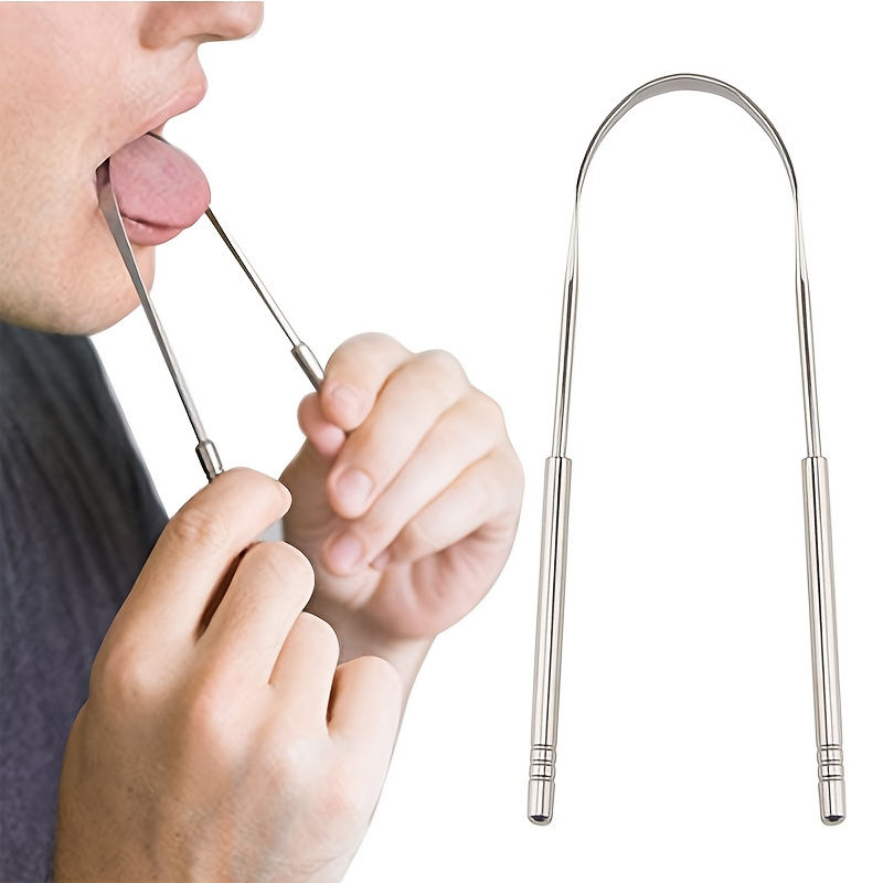 Thumbnail: Stainless Steel Tongue Scraper Set with Portable Case Odorless, Oral Care Tool f