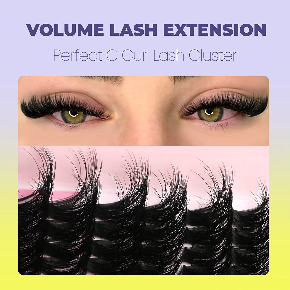 Thumbnail: GROINNEYA Lashes Clusters Cat Eyelashes Wispy Individual Lashes Extensions Volum