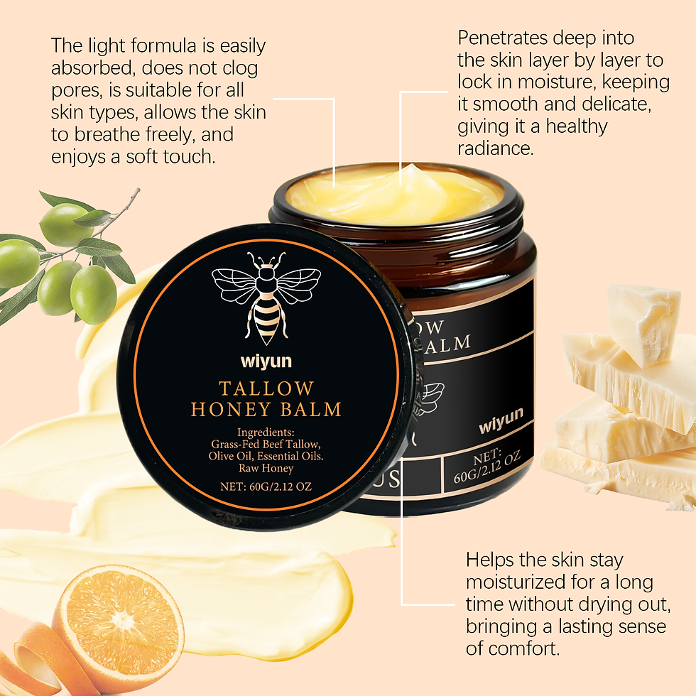 Thumbnail: Tallow Honey Cream Glow Hydrating Skin Improve Elasticity Soft Bleaching Improve
