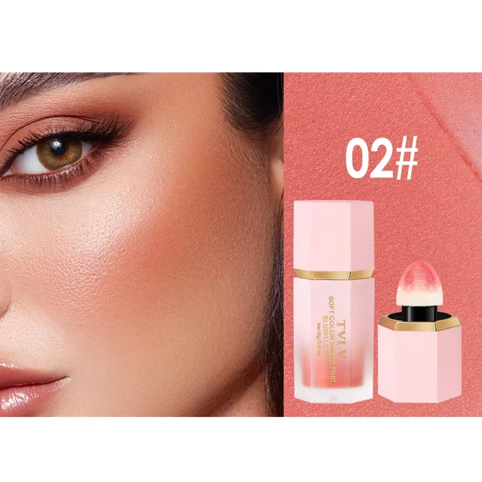 Thumbnail: TVLV Velvet Liquid Blush Matte Sponge Head Blusher Natural Lasting Brighten faci