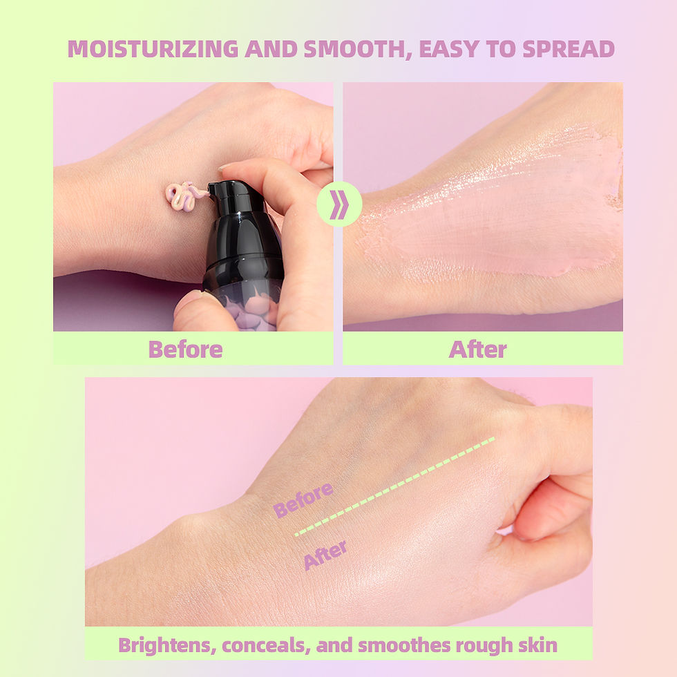 Thumbnail: Qibest Three Color Press Release Cream Concealer Isolate Makeup Facial Base Brig