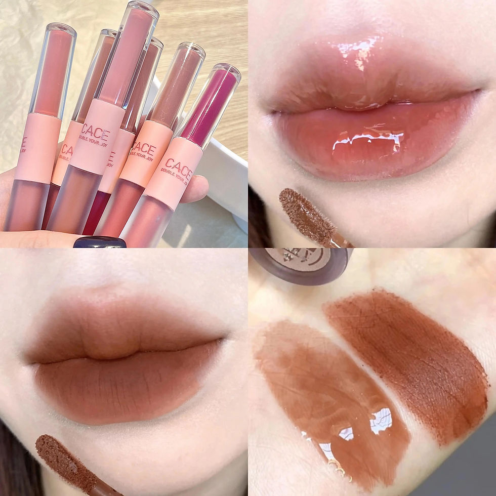 Thumbnail: CACE Double Head Lip Gloss Sexy Red Lip Makeup Lip Mud Mirror Water Gloss Lip Gl