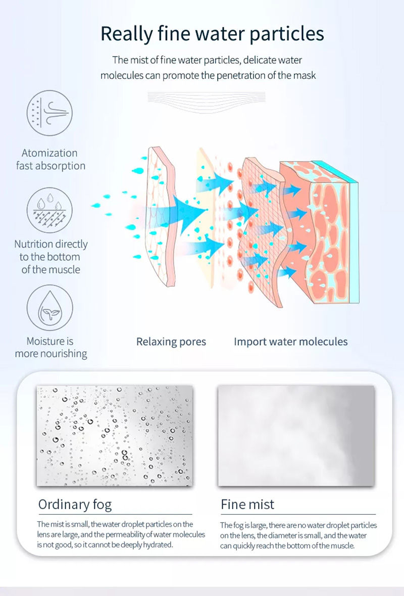 Thumbnail: Ozone Facial Steamer Warm Mist Humidifier for Face Deep Cleaning Vaporizer Spray
