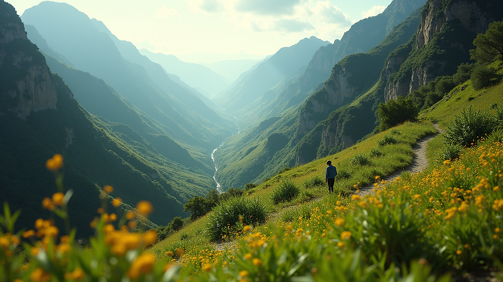 Wide angle view of lush greenery at Montagu Pass