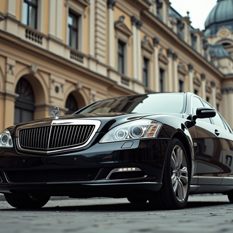 Luxury vehicle ready for VIP transport in Romania