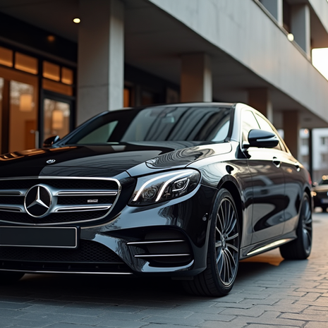 TripAvip luxury vehicle ready for VIP pickup in Bucharest