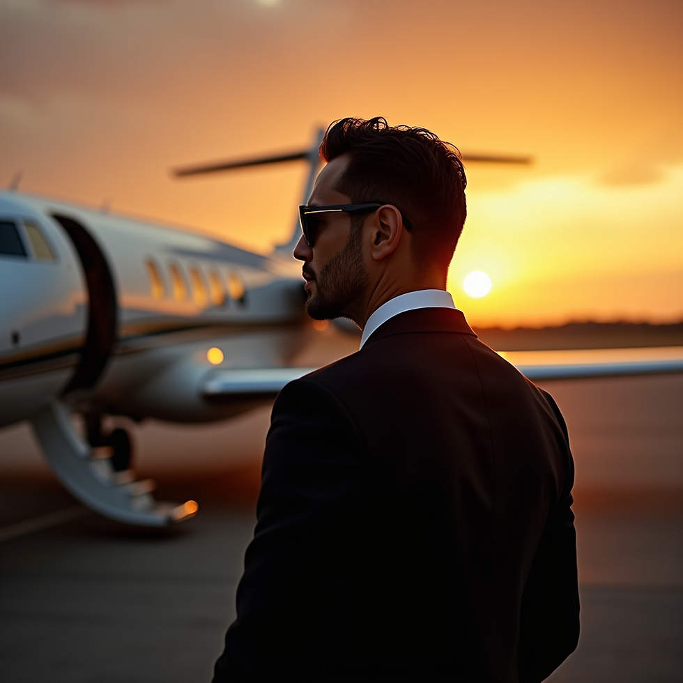 “The Private Jet-to-Pavement Handshake”