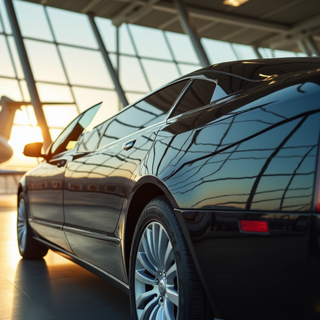 Luxury limousine ready for VIP airport transfer