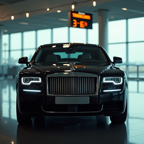 Luxury limousine ready for VIP airport transfer