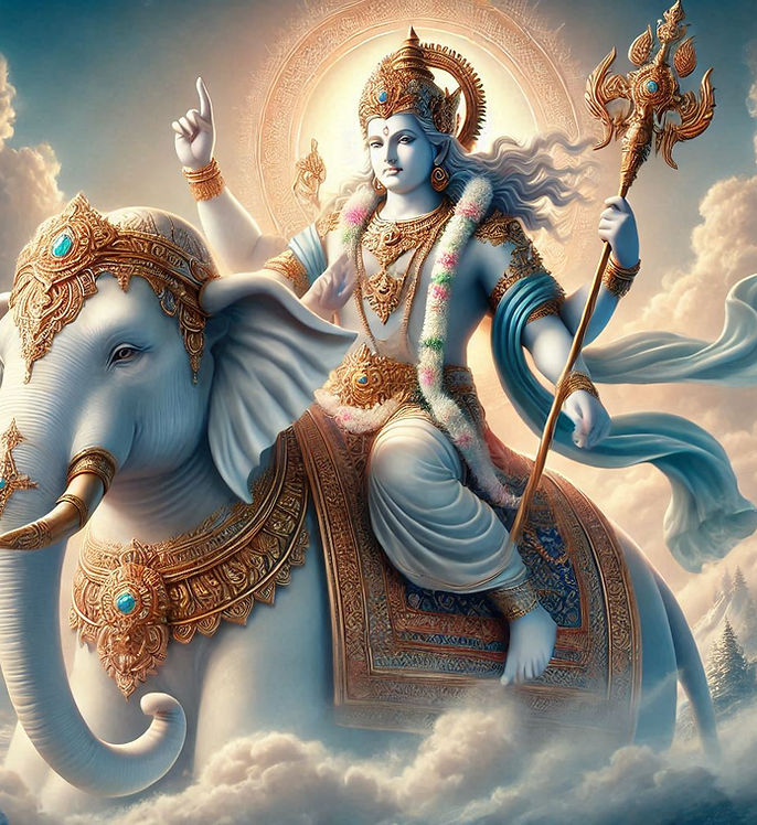 King of the Gods, God of Rain and Thunder, Wielder of the Vajra, Guardian of the East