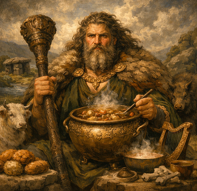 God of Fertility, Agriculture, Magic, and Wisdom; Chief of the Tuatha Dé Danann